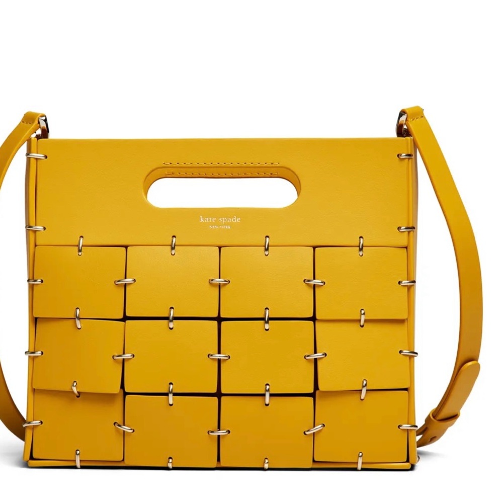 Kate Spade Mustard Woven Shoulder Bag